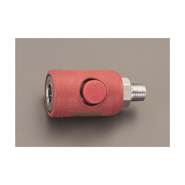 エスコ(esco) エアーカップリングソケット(ボタン式) 1/4in EA140TB-2 1個