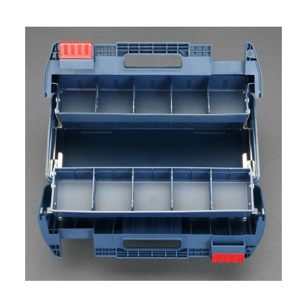 エスコ 両開き工具箱 450×230×243mm 青 EA505KC-1