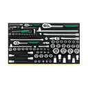 エスコ ソケットレンチセット 1/4inDR・3/8inDR・1/2inDR EA612TF-4 1個【2506DFD_3】