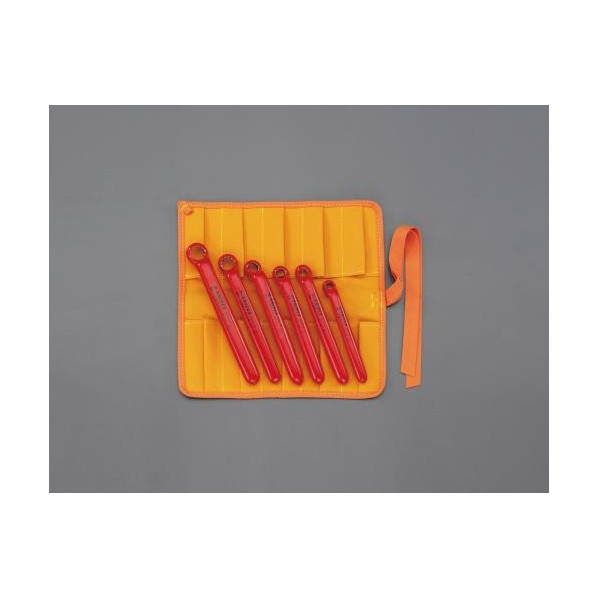 エスコ 絶縁片口めがねレンチセット EA640LB 6本組【2506DFD_3】