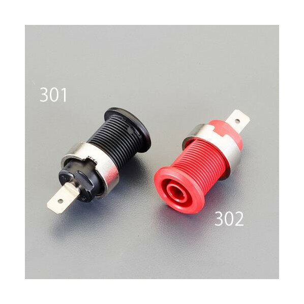 エスコ セーフティソケット(赤) 4mm EA940DP-302 1個【2506DFD_3】