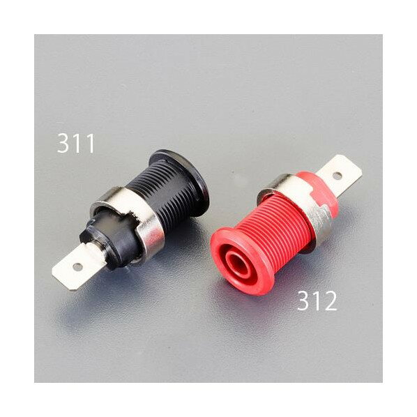 エスコ セーフティソケット(赤) 4mm EA940DP-312 1個【2506DFD_3】