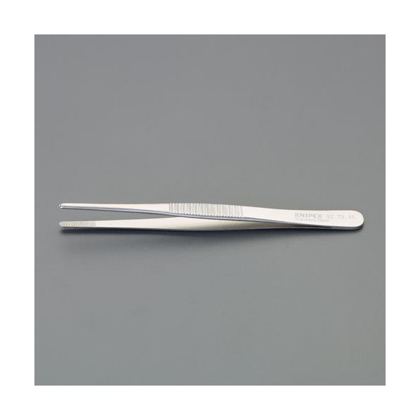 エスコ 先丸ピンセット 145mm EA595A-7 1個【2506DFD_3】