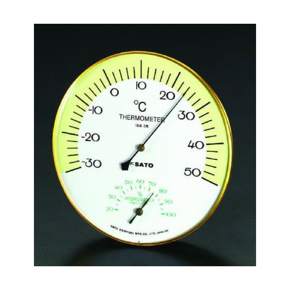 エスコ 150mm温度・湿度計 EA728EB-10