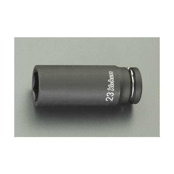 特徴 ●差込角:1/2” ●対辺(mm):16 ●外径:24.5mm ●全長:80mm ●コード品番:EA164DG-16 仕様 サイズ 1/2 sq×16mm EA164DG16