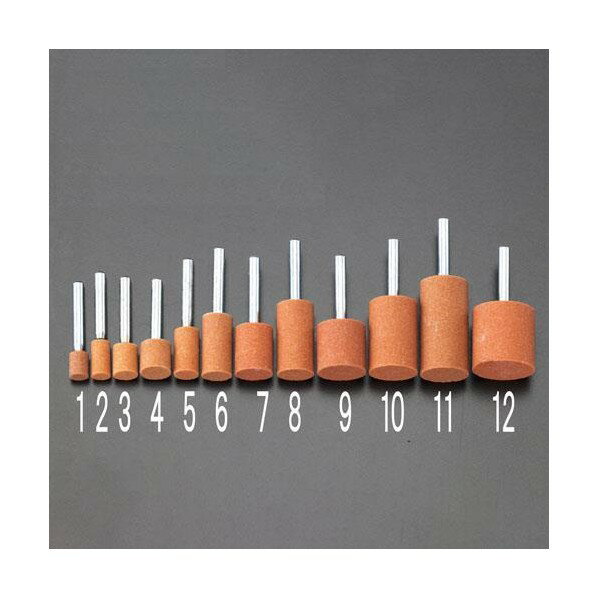 エスコ 16x32mm[橙]6mm軸付砥石 EA819HA-6