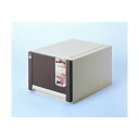 サンコープラスチック 4 収納ケース オーラ 5330 深型 BR ブラウン 390×530×300 18074 1点×4個