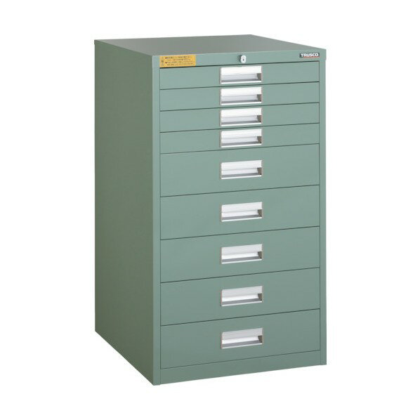 トラスコ(TRUSCO) LVE型キャビネット500X550XH880引出9段 LVE-887