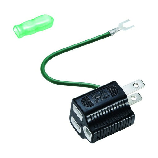 サンワサプライ 3P→2P変換アダプタ TAP-AD8BK 1点 サンワサプライ 3P→2P変換アダプタ TAP-AD8BK 1点