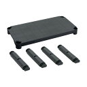 TRUSCO プラ棚用 棚板セット 棚板間隔高さ372mm用脚4本付 つや消しブラック TPT-345S-MBK 1S