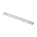 トラスコ ジョイント金具19型フラットクロム長さ175穴数7 173 x 19 x 2 mm TK19-F7C 1点