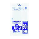 ワタナベ 透明ゴミ袋(再生原料タイプ)90L(10枚入) U-90 10枚(3)
