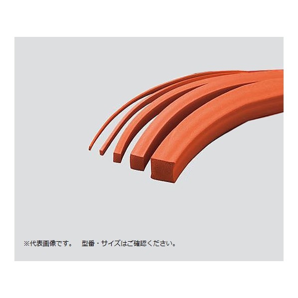 アズワン シリコーンスポンジ紐 角 5mm×50mm 赤 3-3218-40 1m