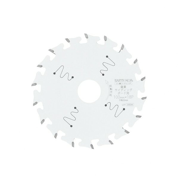EARTH MAN 剛剣 窯業サイディングボード用チップソー100mm×18P 1個(4)