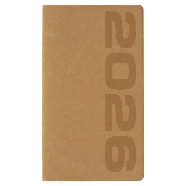 アポイント 2026 アホ゜イント 1Mフ゛ロック 薄型 ヘ゛ーシ゛ュ◆ 手帳 ベージュ E1016 1冊