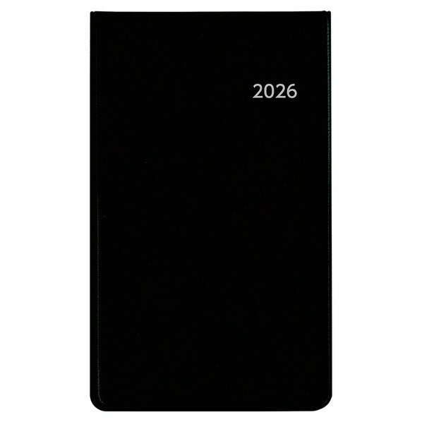 アポイント 2026 アホ゜イント 文字大 1Mホリソ゛ンタル 縦開 フ゛ラック◆ 手帳 ブラック E8302 1冊