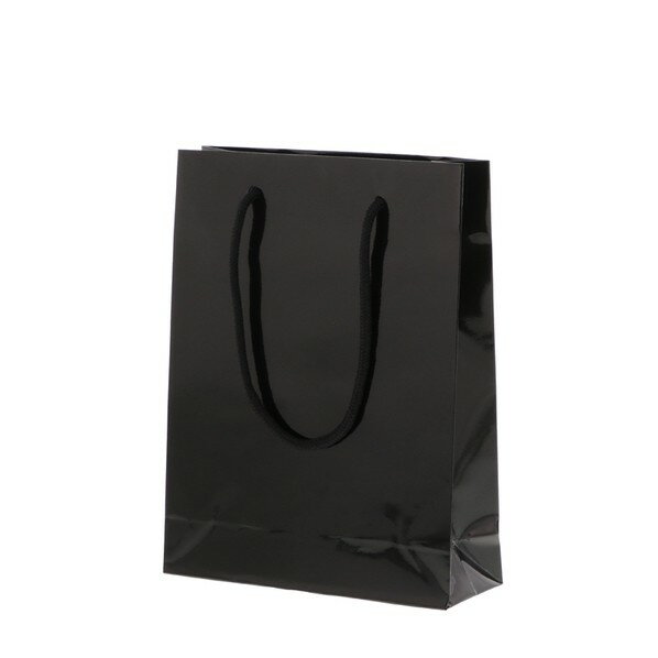 シモジマ 手提げ紙袋 ブライトバッグ MM 黒 1枚 006138300 1枚