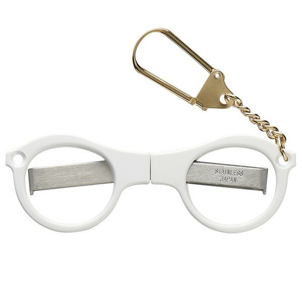 デコピンキーホルダーはさみ ホワイト ホワイト DP-8330-70 1個