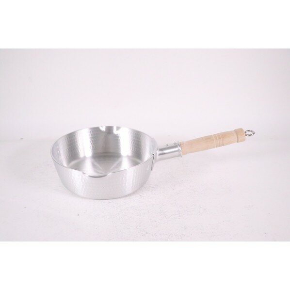 アズワン アルミ 底平 浅型打出 雪平鍋(目盛付)21cm 3026500 61-6519-76 1点