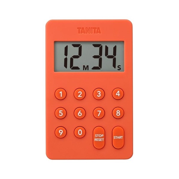 タニタ デジタルタイマー100分計 61×97×16mm オレンジ TD-415 1個(4)