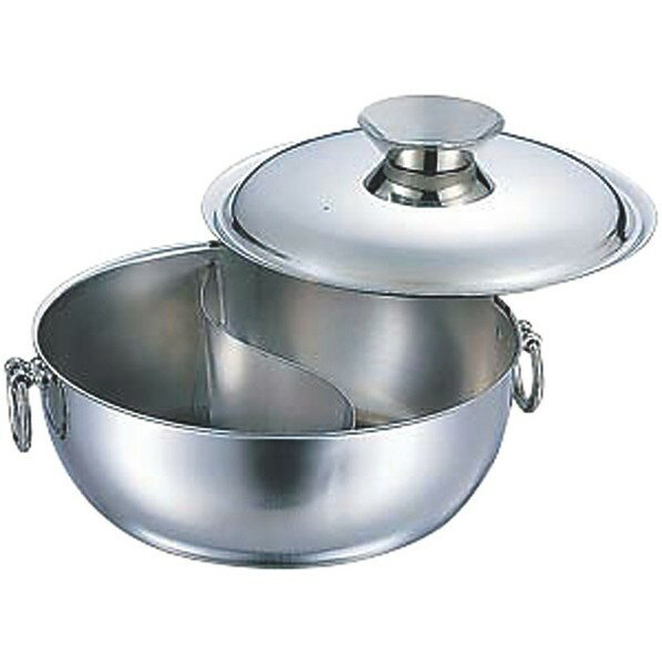 SW SW電磁用しゃぶしゃぶ鍋 仕切付 23cm QSY8601 1個