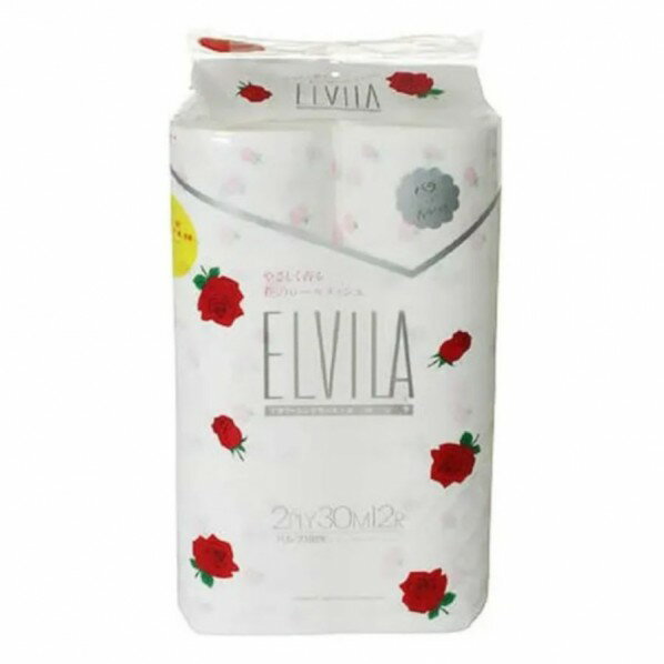 四国特紙 エルビラ 12ロール×8パック バラの香り付き - 8パック