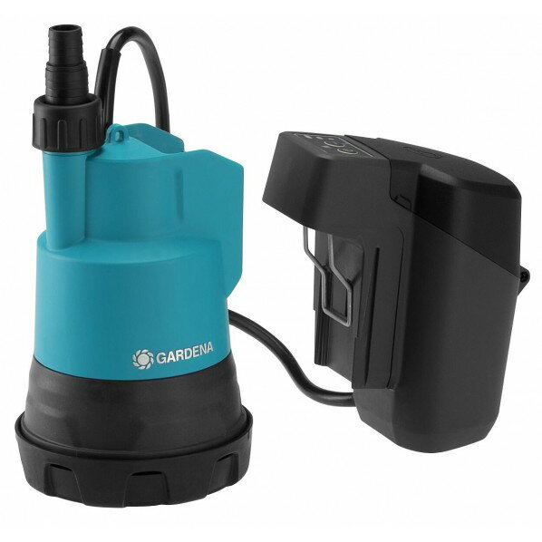 GARDENA 充電式水中ポンプ(清水用) 2000/2 Clear 18V P4A本体のみ ターコイズブルー/ダークグレー 1460..