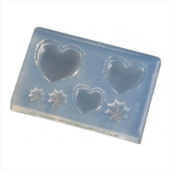 亀島商店 スイーツ レジンクラフト用 ソフトモールド ぷっくりマカロンハートL KAM-REJ-408 1個