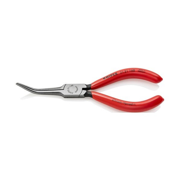 クニペックス 45°先曲ニードルノーズプライヤー 160mm 31 21 160 1点