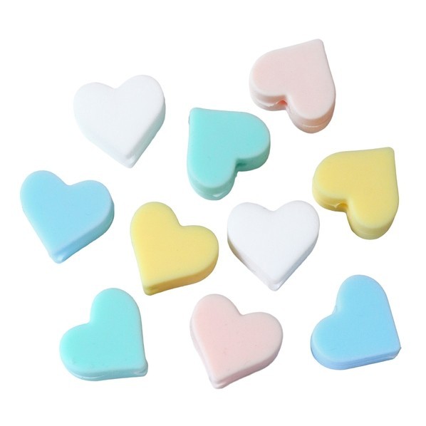 日本紐釦貿易(Nippon Chuko) ハート棒針キャップ パステルMIXセット パステル CKT23149 10個