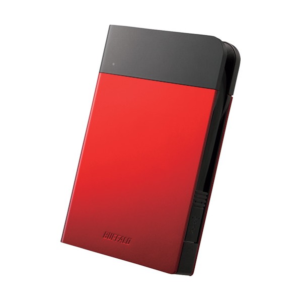 バッファロー ICカード対応MILスペック 耐衝撃ボディー防雨防塵ポータブルHDD 2TB レッド HD-PZN2.0U3-R 1個