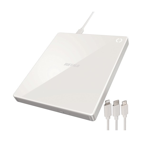 スマートフォン用CDレコーダー「ラクレコ」 ケーブルモデル RR-C1-WH 1個