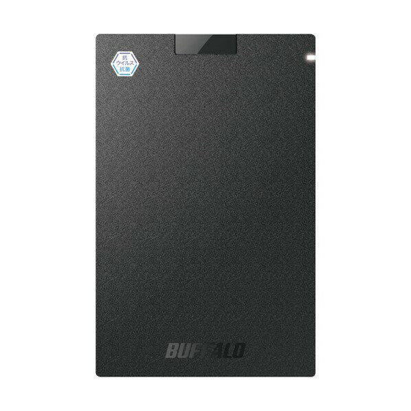抗ウイルス・抗菌ポータブルSSD USB3.2(Gen1) Type-A 2TB ブラック SSD-PGVB2.0U3-B 1個