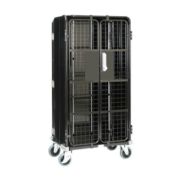 金沢車輛 アナログテンキー付セキュリティカート 850×650×H1700mm ブラック SH-29LN-856517 1台