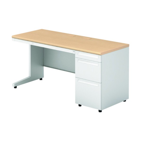 Office Desks - プラス 669636)US 片袖机 US-NS156D-3 WM/W4 1点
