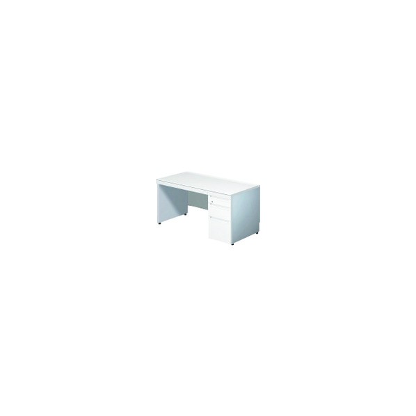 ※法人専用品※プラス 673552)ステージオ 片袖机 ST-F147L-P4 WS/M4 1点