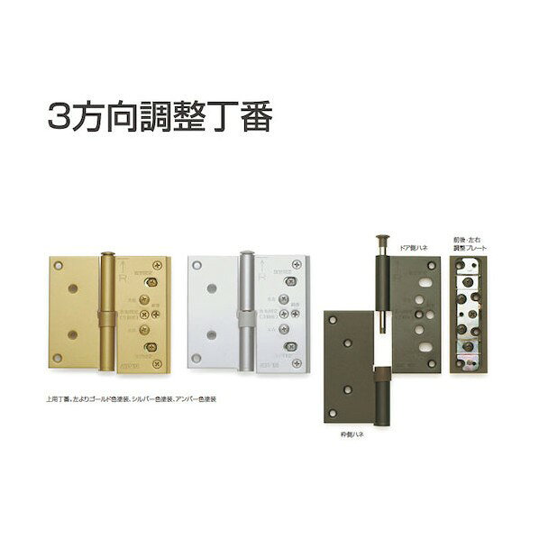 特徴 ■特徴 上下・左右・前後3方向の建付け調整ができます。 ■仕様 上下・左右・前後3方向の建付け調整ができます。 ■材質 鋼・亜鉛合金 ■付属品 皿木タッピンネジ3．5×25、皿小ネジM4×8 仕様 重量 700G 入数 1S 原産国 日本製 071950