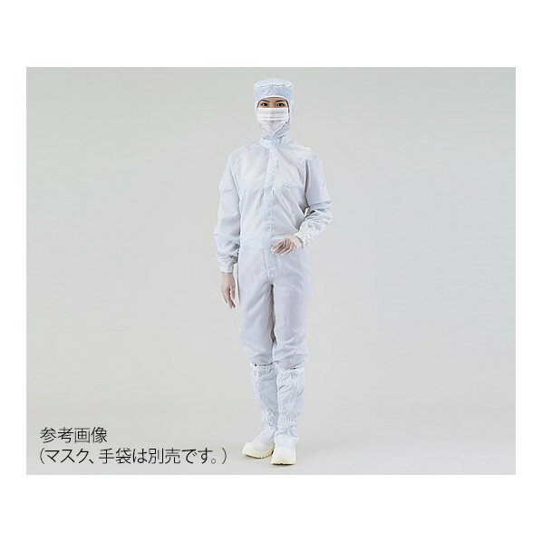 アズワン クリーンスーツ(オールインワン)シューズ 12110SW ●ウエアサイズ:L ●シューズサイズ(cm):26 白 4-398-09 1枚