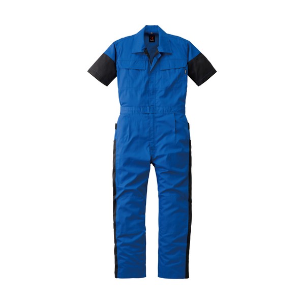 山田辰 半袖つなぎ服 マリンブルー 4L 12-257-MB-4L 1着