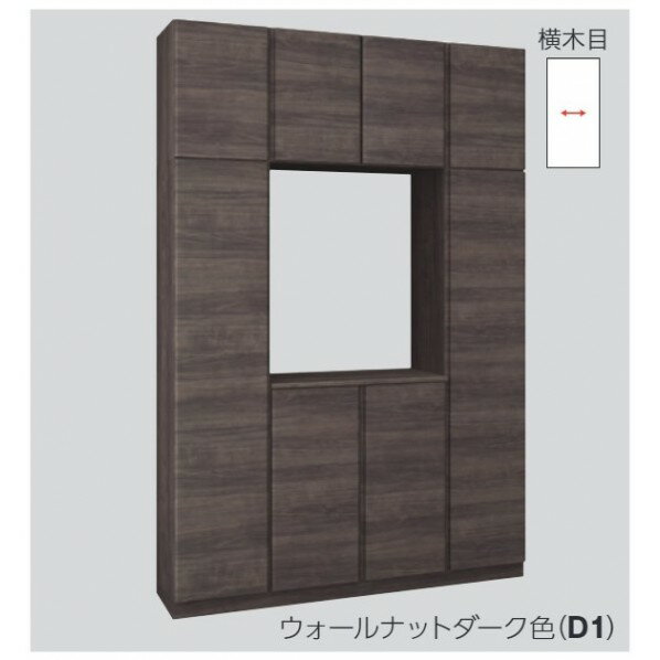 玄関収納 Cデザイン E-12型 H17 トール 通し引手（取手レス）ロの字（4枚扉）台輪施工タイプ 間口1,200mm オークグレージュ 1セット