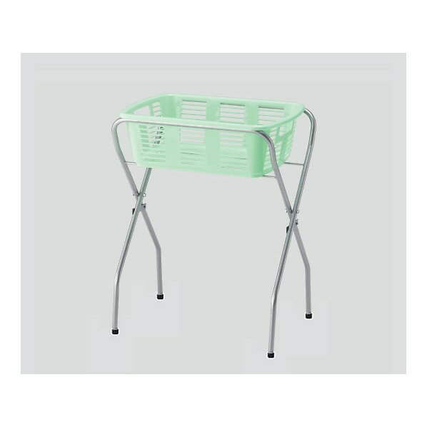 アズワン 脱衣カゴワゴン・ラック1段式 マスカットグリーン キャスター無し 8-5959-03
