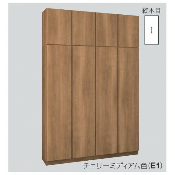 玄関収納 Cデザイン D-11型 H17トール（4枚扉）通し引手（取手レス） 間口1,600mm ヒッコリーブラック GBSA-634D11SSK1 1セット