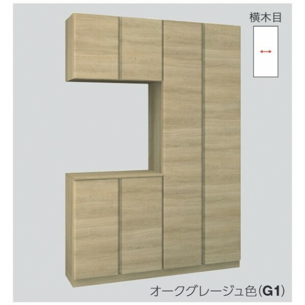 玄関収納 Cデザイン E-12型 H22 トール 通し引手（取手レス）コの字（4枚扉） 間口1,600mm メープルミルキー GCSA-834E12SSM1 1セット