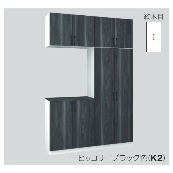 玄関収納 Rデザイン A-11型 H17 トール 取手付き コの字（4枚扉） 間口1,600mm オークライト GCDA-634A11TSL2 1セット