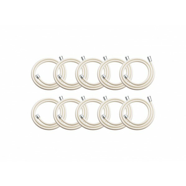 カクダイ ガオナ LIXIL(INAX)用シャワーホース 1.6m (取付簡単) アイボリー GA-FF033 10本