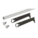 南海プライウッド 棚収納パーツ アームハング棚柱SS ハンガーパイプ(φ25) 幅920mm SSブラック SS-HPW9B 1セット(3)