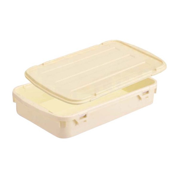 アズワン 食器ポリテナー SY-28 浅型 クリーム ポリプロピレン 8579110 63-7221-30 1点