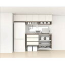 南海プライウッド キッチン開戸収納 シェフモ ハイカウンタープラン 9尺 シェルホワイト AT000035LW 1セット