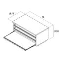 南海プライウッド 収納材 シャツトレイ 奥行590mm×幅800mm シェルホワイト N3ST-D6W08-LW 1セット