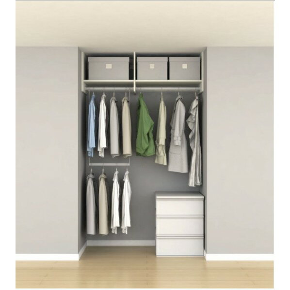 南海プライウッド クローゼットシステム収納 ウォールゼット エアローク 4.5尺/1.5M(941?1450) ブライトウォールナット AB000052IJ 1セット